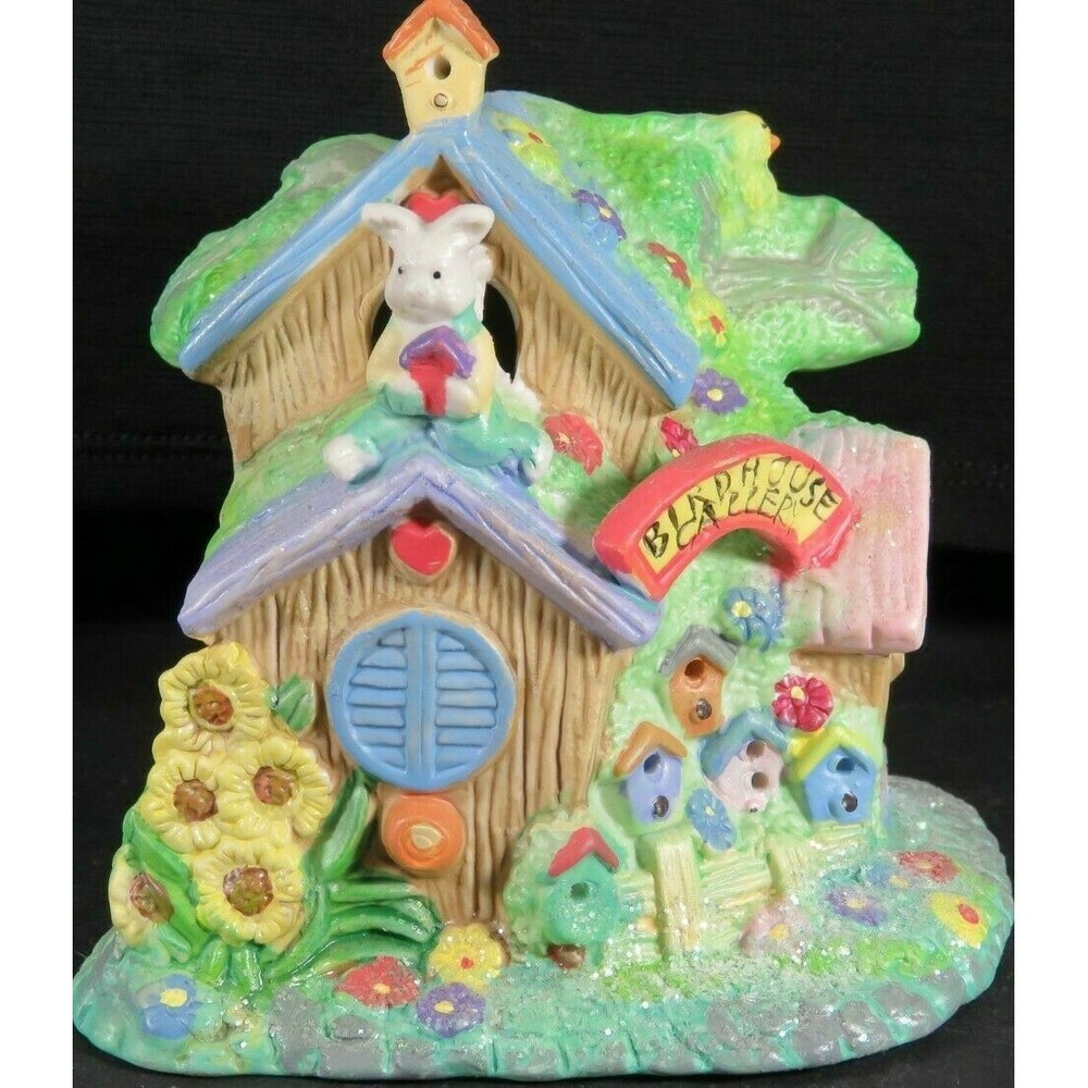 Hoppy Hollow Easter Village Bunny Rabbit Birdhouse Gallery - Picture 1 of 1